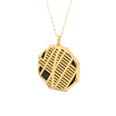 Family Paths Silhouette Map Necklace [18K Gold Vermeil]