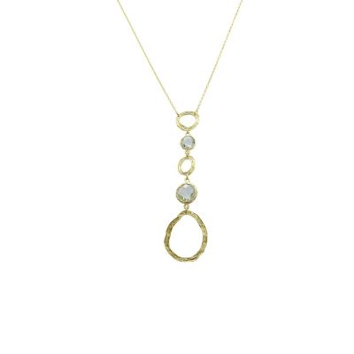 In a Row Green Amethyst Necklace [18K Gold]