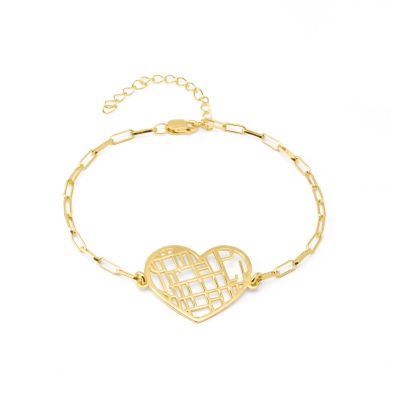 Heart Map Bracelet [18K Gold Vermeil]