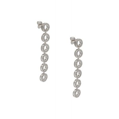 Regal Raindrop Earrings [18K White Gold]