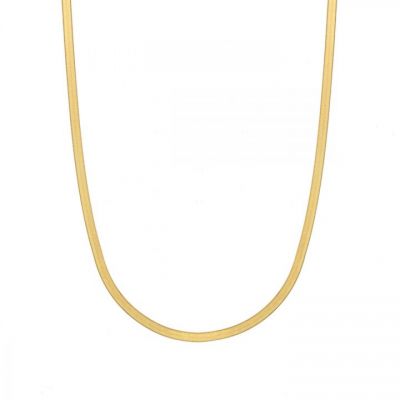 Gold Herringbone Necklace [14K Gold]