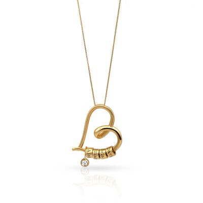 Ties of the Heart Name Necklace with 0.3ct Diamond [18K Gold Vermeil]