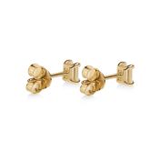 Emerald Cut Diamond Stud Earrings - 0.6 ct [14 Karat Gold]
