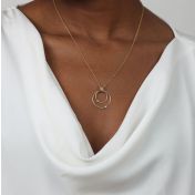 Spheres of Love Diamond Necklace [18K Gold Vermeil]