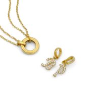 Anna Double Layer Necklace [18K Gold Vermeil] - with Initial Charms