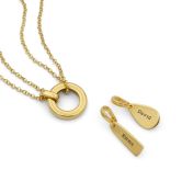 Anna Double Layer Necklace [18K Gold Vermeil] - with Name Charms
