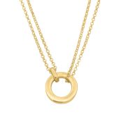Anna Double Layer Name Necklace [18K Gold Vermeil] 