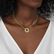 Anna Double Layer Necklace [18K Gold Vermeil] - with Name Charms