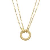Anna Double Layer Crystal Necklace [18K Gold Vermeil]