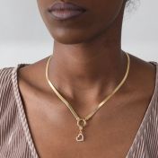 Arya Herringbone Necklace [18K Gold Vermeil] - with Charms