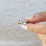 Springy Blue Topaz Ring [18K Gold]