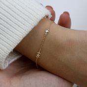 Helena Diamond Zodiac Bracelet [14 Karat Gold]