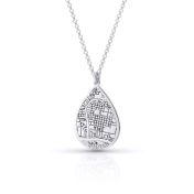 Cherished Spot Engraved Map Necklace 