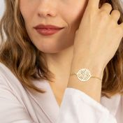 Memories Circle Map Bracelet [18K Gold Vermeil]