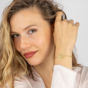 Memories Circle Map Bracelet [18K Gold Vermeil]