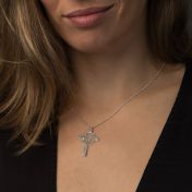 Sacred Spot Map Necklace [14 Karat White Gold]