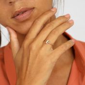 Diamond Initial Ring [14 Karat Gold]
