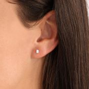 Emerald Cut Diamond Stud Earrings - 0.4 ct [14 Karat Gold]