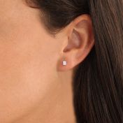 Emerald Cut Diamond Stud Earrings - 0.4 ct [14 Karat Gold]