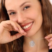 Tied Together Map Necklace [14 Karat White Gold]