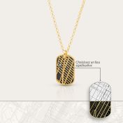 Small Map Tag Silhouette Necklace [18K Gold Vermeil]