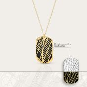 Map Tag Silhouette Necklace [18K Gold Vermeil]