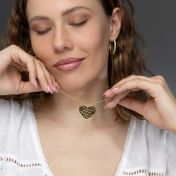 Ties of Heart Silhouette Map Necklace [18K Gold Vermeil]