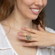 Ties of Heart Silhouette Map Necklace [18K Gold Vermeil]