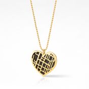Ties of Heart Silhouette Map Necklace [18K Gold Vermeil]