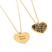 Ties of Heart Silhouette Map Necklace [18K Gold Vermeil]