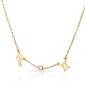 Helena Diamond Zodiac Necklace [18K Gold Plated]