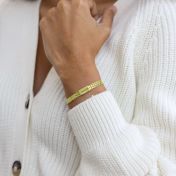 Herringbone Name Bracelet [18k Gold Vermeil]