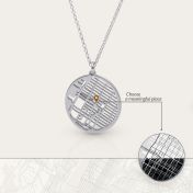 Talisa Map Necklace [14 Karat White Gold]