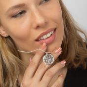 Talisa Map Necklace [14 Karat White Gold]