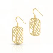 Map Tag Earrings [18K Gold Vermeil]