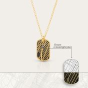 Small Map Tag Silhouette Necklace [18K Gold Vermeil]