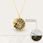 Precious Spot Map Silhouette Necklace [18K Gold Vermeil]