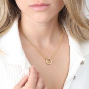 Anna Double Layer Crystal Necklace [18K Gold Vermeil]