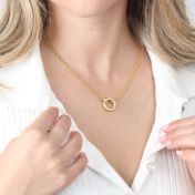 Anna Double Layer Crystal Necklace [18K Gold Vermeil]