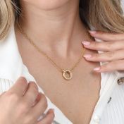 Anna Double Layer Crystal Necklace [18K Gold Vermeil]