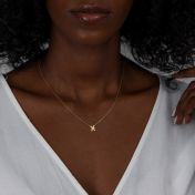 Pisces Necklace - Zodiac Sign Necklace with Diamonds [18K Gold Vermeil]