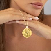 Precious Spot Engraved Map with Diamond [18K Gold Vermeil]