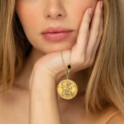 Precious Spot Engraved Map Necklace with Nano Bible [18K Gold Vermeil]