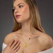 Precious Spot Engraved Map Necklace with Nano Bible [18K Gold Vermeil]