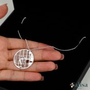 Talisa Map Necklace [14 Karat White Gold]