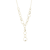 Rounds and Rings Vertical Necklace [18K Gold]