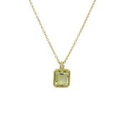 Lemon Topaz Pendant Necklace [18K Gold]