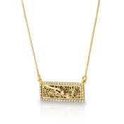 Beloved Spot Silhouette Map Necklace [14 Karat Gold]
