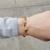 Tranquil Pebbles Rhodolite Bracelet [18K Gold]