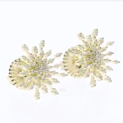Starbust Stud Earrings [14K Gold]